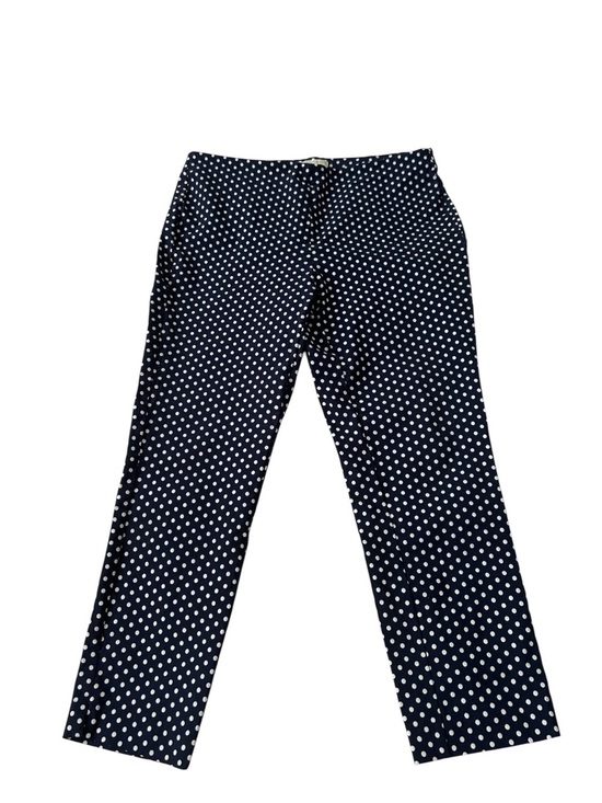 Michael Kors Pants - Michael Kors Navy and White Polka Dot Cropped Pants Size L